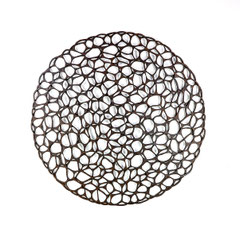 Vollmond U298 / 2024 / Eschenholz geflammt / 95 x 95 x 5 cm