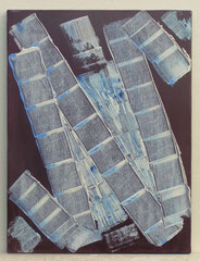 A. MONOPOLY alias Les Bambous Bleus - 30 x 40 cm - Collection Privée