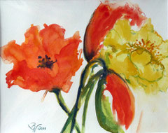 Mohn 2, Aquarell, 24x32, 2011