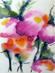 Bunter Strauß 1, Aquarell, 24x32, 2012