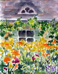 Liebermann-Garten 1, Aquarell, 24x32, 2012