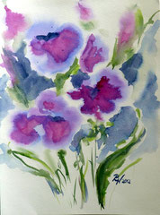 Anemonen 2, Aquarell, 24x32, 2012