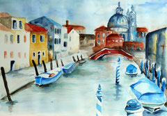 Venedig 1, Aquarell, 51x36, 2013