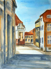 Ortskern Teltow, Aquarell, 24x30, 2013