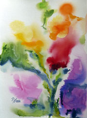 Bunter Strauß 2, Aquarell, 24x32, 2012