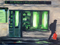 Friseur Teltower Damm, Acryl, 40x30, 2014