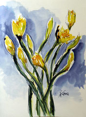 Narzissen 1, Aquarell, 24x32, 2012