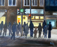 Ampel Schloßstraße, Acryl, 60x50, 2013