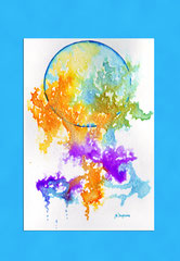 Splash & bubbles - encre & aquarelle sur papier (18x24cm - 30€)  ©B.Dupuis