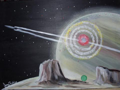 "into the Cosmos" Acryl auf Leinwand