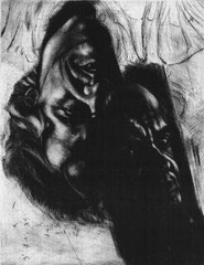Selbstportrait 1989; Kaltnadel und Mezzotinto; II. Zustand