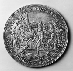 idem recto: König Skiluros ermahnt seine Söhne zur Einigkeit (1653)