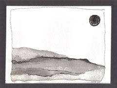 ca.15x11cm Tinte ,Bleistift auf Aquarellpapier. 2009