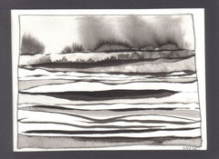 ca.15x11cm Tinte ,Bleistift auf Aquarellpapier. 2009
