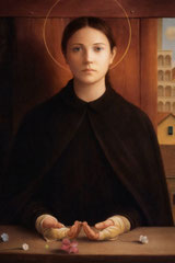 Gemma Galgani - Gemälde von Giovanni Lorenzetti, Le Stigmata di S. Gemma