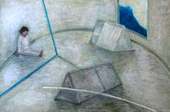 「a white room」　2007　550×765mm　キャンバスに油彩