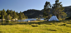 Bivouac à 2000m sur le haut du Lac des Bouillouses.