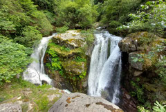 La carotte au bout de la rando (A/R) : la double cascade du Caddy.
