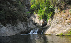 La dernière cascade dans le canyon du Llech