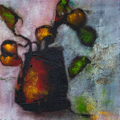 Verblühen 30x30 Acryl auf Malkarton