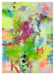 PRINTEMPO (esperanto fSpringtime) – Multimedia Acryl on paper