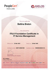 ITIL 4 Foundation Certificate in IT Service Management