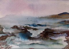 "Sandstorm in summer" 2014 watercolour on paper 30/20 cm . In sale . Price 500 y.e.