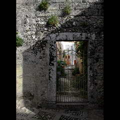 THE LIGHT WITHIN (Light on the inner courtyard in the hilltop town of Erice, Sicily)