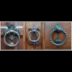 ASSISI KNOCKERS (Door Series:  Interesting knockers in Assisi, Umbria region)