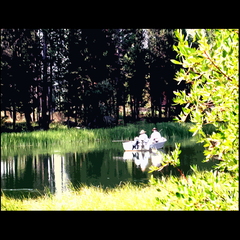 GONE FISHING (Fishermen enjoying their time on the river in Sunriver, OR)