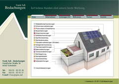 Frank Fuß Bedachungen - hier: Website - ferner: Flyer, Banner, Broschüren