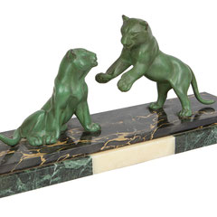 Art Déco Sculpture, "Gambling Panther", France 1920-1930