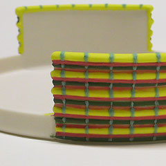 Partialform rot-gelb-grün | 2007, H:  54 mm, Limoges-Porzellan