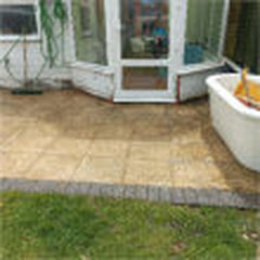 After jet washing patio