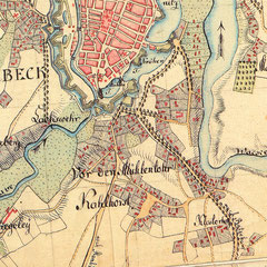 Varendorff 1796: Karte von Holstein - vor der Restaurierung