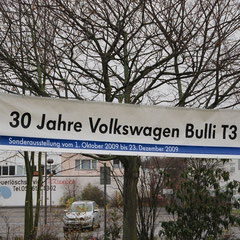 Banner für die T3 - 30 Jahre - Sonderausstellung