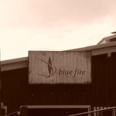 Blue Fire im Retro-Stil