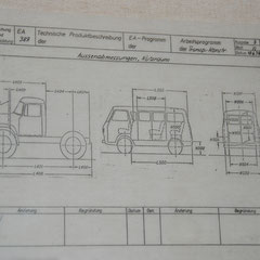 Auszug aus dem Entwicklungsauftrag (EA) 389 für den T3. Originale von 1974.