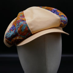 GINGER : casquette gavroche à 8 pans en coton
