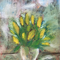 "Vase mit gelben Blumen "  70 x 100 (319)    (3).