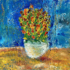 "Blumenvase"  70 x 70  (238)  (2). 