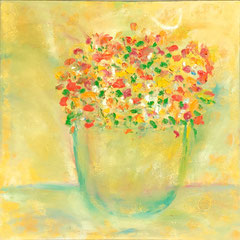 "Blumenvase"  80 x 80  (303)  (0).   