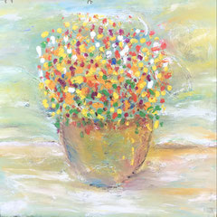 "Bunte Blumenvase"  80 x 80 (312)  (3). 