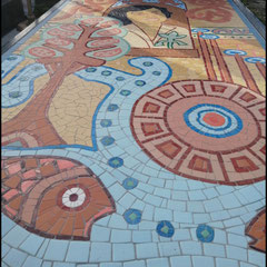 art funéraire mosaique au cimetière de Bagneux