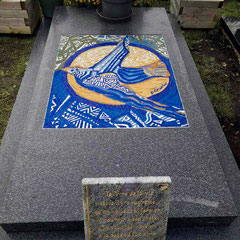 cimetiere Mont st aignan , mosaique contemporaine, Mozaiktoone