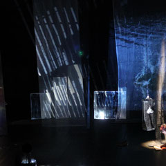 Women's passengers - peinture/lecture/son/projections/photos/installation de Caroline delannoy -  2 vidéos de Fanny Pinero - théâtre d'ombre/chant/son de Marie de Nazelle