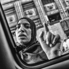 Cairo, begging at the traffic lights