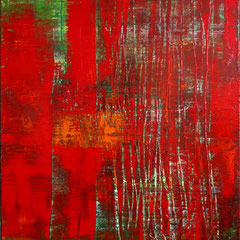 "Wunschblume", 100 x 80 cm, Acryl/Mischtechnik auf LW, 