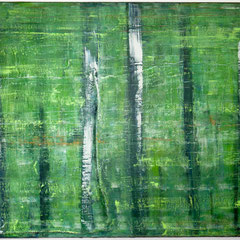 "Waldgarten", 120 x 160 cm, Acryl/Mischtechnik auf LW, 