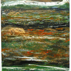 "Caldera I", 59 x 44 cm, Acryl/Mischtechnik auf Acrylglas